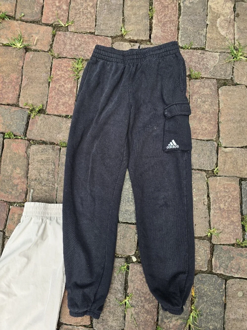 Adidas Bundle Black Hoodie with Black Joggers Tan Lightweight Joggers LG Play
